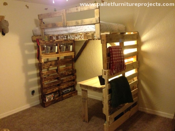 pallet loft bed