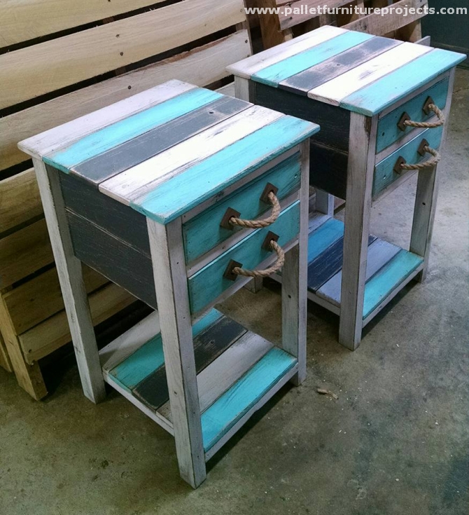 recycled pallet end tables