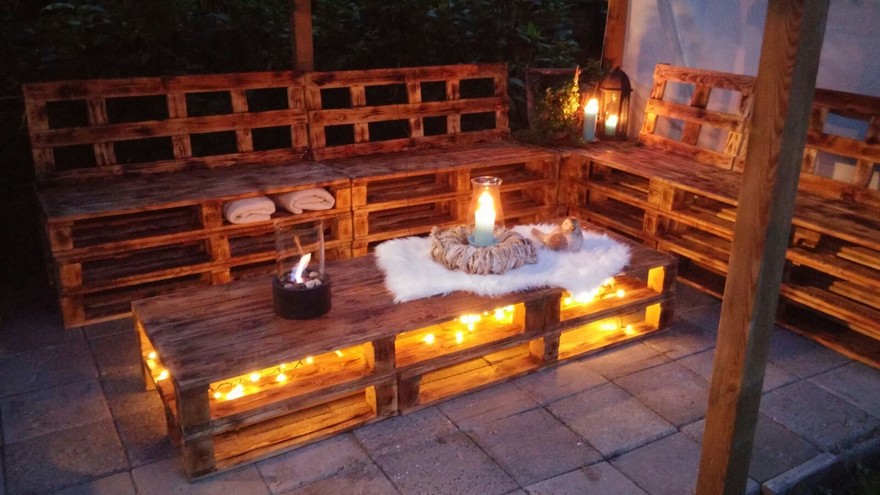 pallet patio furniture set